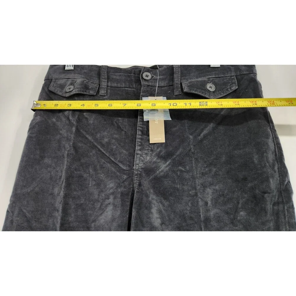 J.Crew Womens P29 Petite Black Wide Leg‎ Washed Velvet Trousers NWT